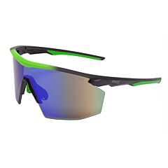 Pyramex Sbl11257St Pmxspec Safety Glasses, Black And Lime Frame, Green Mirror Anti-Fog Lens, 1/Pair