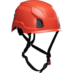 Traverse 280-Hp1490R-15 Type I Climbing Style Helmet, Abs Shell, Eps Foam Impact Liner, Wheel Ratchet Adjustment, With 4-Point Chin Strap, Red