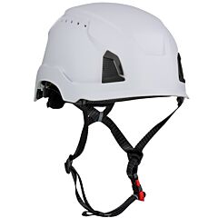Traverse 280-Hp1490Rv-01 Vented, Type I Climbing Style Helmet, Abs Shell, Eps Foam Impact Liner, Wheel Ratchet Adjustment, With 4-Point Chin Strap, White