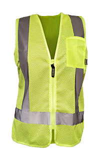 Occunomix Eco-Ryimzw Women’S Classic Class 2 Vest, Recycled Mesh, Class 2, Yellow, Size Medium