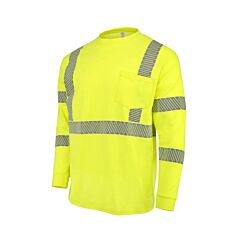 Radians St921 7.75 Oz Class 3 Long Sleeve Fr T-Shirt With Segmented Reflective Tape, Size 3X-Large