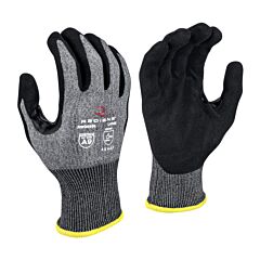 Radians Rwg589 Cut Level A9 Sandy Foam Nitrile Coated Gloves, Size Large