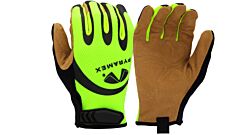 Pyramex Gl104Ht Leather Padded Palm Gloves, Hook & Loop