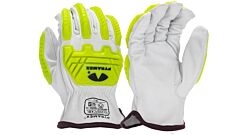 Pyramex Gl3007Ckb Premium Goatskin Driver Gloves Hppe A6 Cut Level 2 Impact