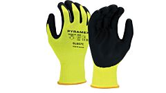 Pyramex Gl607C Micro-Foam Gloves, Nitrile A4 Cut, Hi-Vis Yellow