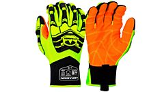 Pyramex Gl806Ht Synthetic Leather Pvc Palm Gloves Level 2 Impact, Tpr