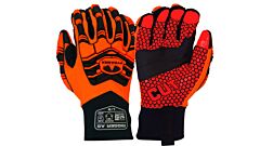 Pyramex Gl807Cht Synthetic Leather Silicone Palm A5 Cut Gloves Level 2 Impact, Tpr