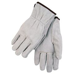 Black Stallion 10 Split Cowhide Elastic Wrist Driver Gloves