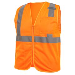 Black Stallion Vs2020-Or Class 2 Standard Polyster Hi-Vis Safety Vest (Orange)