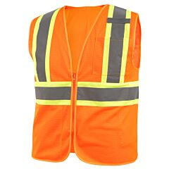 Black Stallion Vs2022-Or Class 2 Two-Tone Polyster Hi-Vis Safety Vest (Orange)
