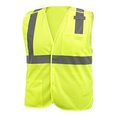 Black Stallion Vs2025-Lm Class 2 Breakaway Polyester Hi-Vis Safety Vest (Lime)