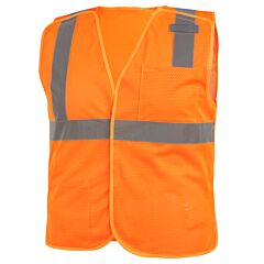 Black Stallion Vs2025-Or Class 2 Breakaway Polyester Hi-Vis Safety Vest (Orange)