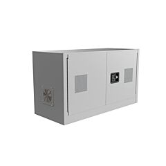 Justrite 231703 Lithium-Ion Battery Charging Cabinet, 2Kwh Tecr, 2 Doors, Manual Close, Gray