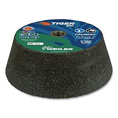 Weiler 68069 Tiger® Sic Flaring Cup Grinding Wheel, 6 In Dia, 2 In Thick, 5/8 In-11 Arbor, 16 Grit, Silicon Carbide