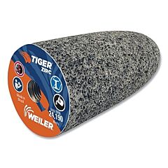Weiler 68306 Tiger® Zirc Grinding Cone, 1.5 In Dia, 3/8 In-24 Arbor, 20 Grit, Zirconia Alumina