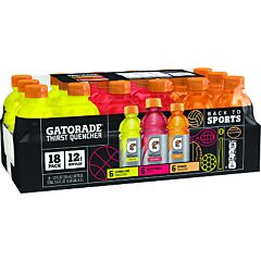 Gatorade 12324 Thirst Quencher 12 Oz Ready To Drink Multipack, 6 Lemon Lime, 6 Fruit Punch, 6 Orange