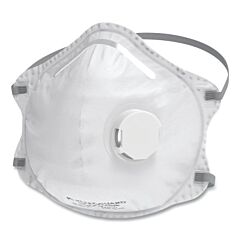 Kleenguard 54626 3300 Series N95 Particulate Respirator, Half Face, Exhalation Valve, Welded Head Straps, White, Regular