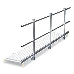 Werner Sgr-09 Guardrail, 108 In X 1.5 In, Square Cut Length, Aluminum