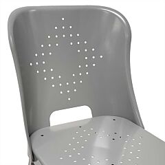 Lyon Dd231950 Steel Back For 1901 Metal Stool, Color: Dove Gray