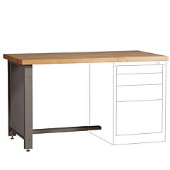 Lyon Dd251350Wb1014 Quick Ship Workbench Kit For Bench Height Modular Cabinets, Color: Dove Gray