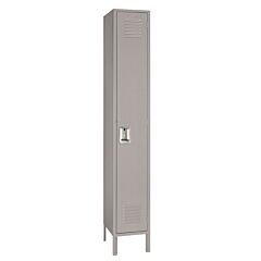 Lyon Dd5042Su Single Tier 12" W X 18" D X 78" H Standard Metal Locker 1 Wide - Assembled, Color: Dove Gray
