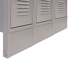 Lyon Dd5801-3 Closed Front Base For Lockers With Legs - 3 Pack - 15" Wide, Color: Dove Gray