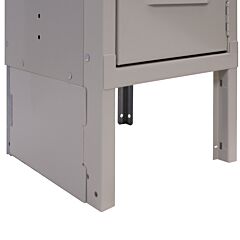 Lyon Dd5806 Closed End Base For Lockers With Legs - 2 Pack - 21" Deep, Color: Dove Gray