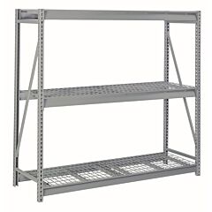 Lyon Dd67221Sw 3 Level 60" W X 24" D X 84" H Bulk Storage Rack With Galvanized Wire Decking Starter, Color: Dove Gray