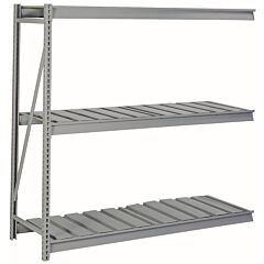 Lyon Dd67223R 3 Level 60" W X 36" D X 84" H Bulk Storage Rack With Ribbed Decking Add-On, Color: Dove Gray