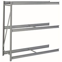 Lyon Dd67225 3 Level 60" W X 48" D X 84" H Bulk Storage Rack With Front-To-Back Supports Add-On, Color: Dove Gray