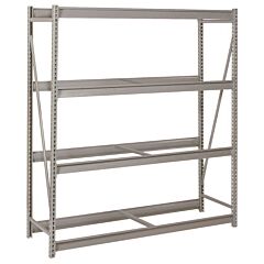 Lyon Dd67235S 4 Level 60" W X 48" D X 96" H Bulk Storage Rack With Front-To-Back Supports Starter, Color: Dove Gray