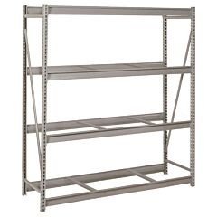Lyon Dd67331S 4 Level 72" W X 24" D X 96" H Bulk Storage Rack With Front-To-Back Supports Starter, Color: Dove Gray