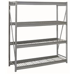 Lyon Dd67333Sw 4 Level 72" W X 36" D X 96" H Bulk Storage Rack With Galvanized Wire Decking Starter, Color: Dove Gray