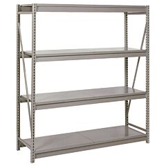 Lyon Dd67335Sd 4 Level 72" W X 48" D X 96" H Bulk Storage Rack With Solid Decking Starter, Color: Dove Gray