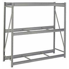 Lyon Dd67523S 3 Level 96" W X 36" D X 84" H Bulk Storage Rack With Front-To-Back Supports Starter, Color: Dove Gray