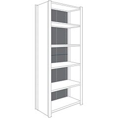 Lyon Dd83161 48" W X 84" H 8000 Series Closed Steel Shelving Back Panel - 1 Pack, Color: Dove Gray