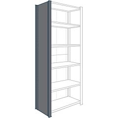 Lyon Dd8501 12" D X 96" H 8000 Series Closed Steel Shelving T-Post Upright Assembly, Color: Dove Gray