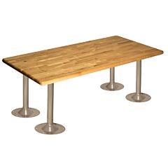 Lyon Ddada4824 Ada Locker Room Bench With Steel Pedestals 48" W, Color: Dove Gray