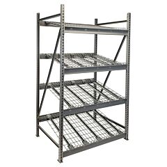 Lyon Ddbgf483672 Heavy-Duty Gravity Flow Rack - 48" W X 36" D X 72" H, Color: Dove Gray