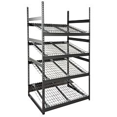 Lyon Ddbr483672 Gravity Flow Rack - 48" W X 36" D X 72" H, Color: Dove Gray