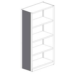 Lyon Ddj1013411 24" D X 85" H 2000 Series Closed Steel Shelving Side Panel, Color: Dove Gray