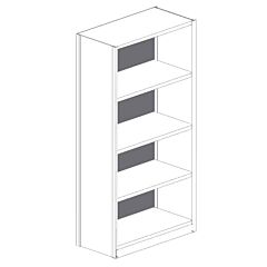 Lyon Ddj1053411 48" W X 85" H 2000 Series Closed Steel Shelving Back Panel, Color: Dove Gray