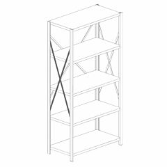 Lyon Ddj106822 12" D And 24" D 2000 Series Open Steel Shelving Side Sway Brace, Color: Dove Gray