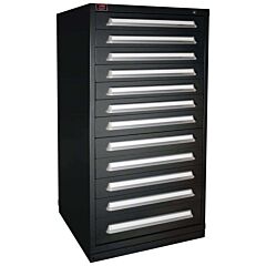 Lyon Kkm6830301005Il Quick Ship 12 Drawer Modular Cabinet With 240 Compartments Standard Wide Eye-Level Height, Color: Vulcan Black