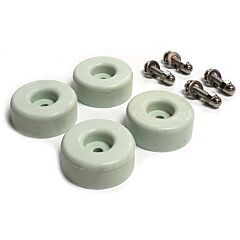 Lyon Nf58224 Rubber Feet For Aluminum Bench Pedestals - 4 Pack