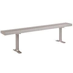 Lyon Nf5824 All Aluminum Locker Room Bench With Pedestals 72"W