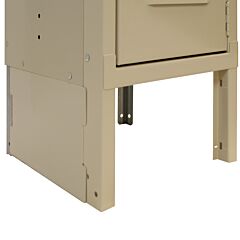 Lyon Pp5805 Closed End Base For Lockers With Legs - 2 Pack - 18" Deep, Color: Putty