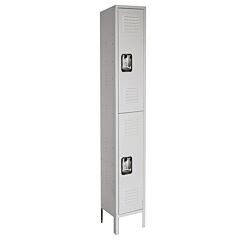 Lyon Ug5202H Double Tier 12" W X 12" D X 78" H Antimicrobial Healthcare Locker 1 Wide- Unassembled, Color: Monorail Gray