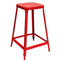Lyon Yf231800 24" High 1901 Metal Counter Stool, Color: Red Baron
