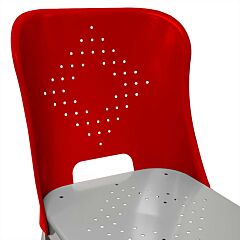 Lyon Yf231950 Steel Back For 1901 Metal Stool, Color: Red Baron